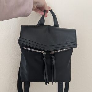 Botkier Black Backpack with Logo Patch